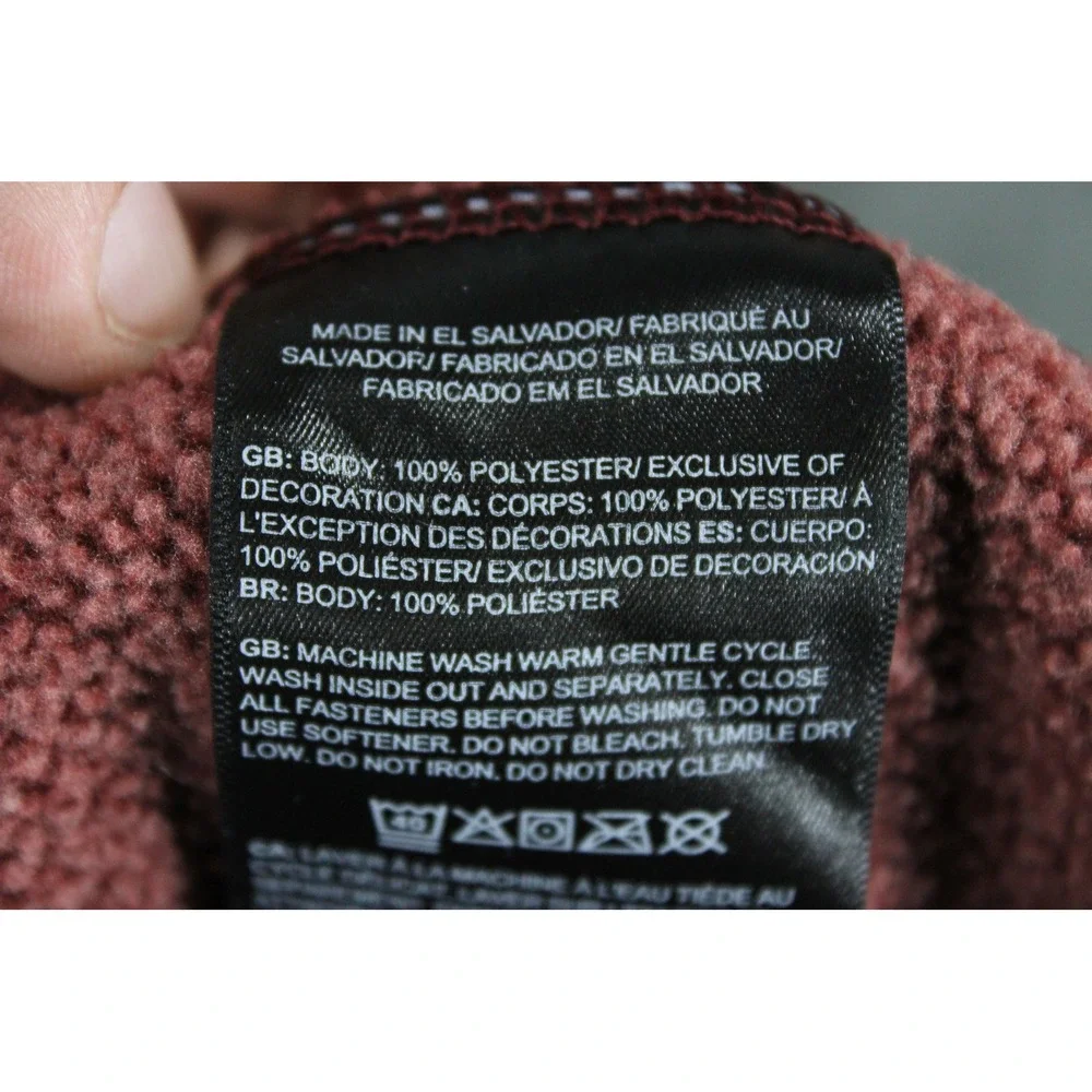 The North Face Mens XXL 1/4 Zip Fleece Pullover Burgundy Red Heathered 0841